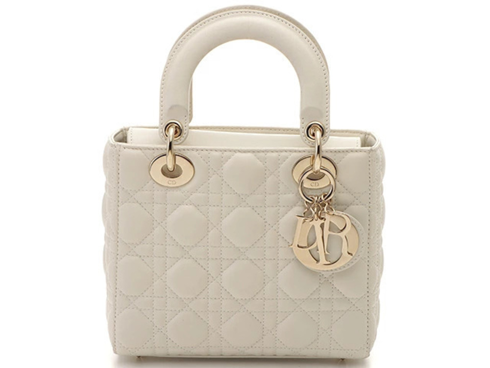 Christian Dior Cannage Lady Shoulder Bag MYABCChristian Dior White